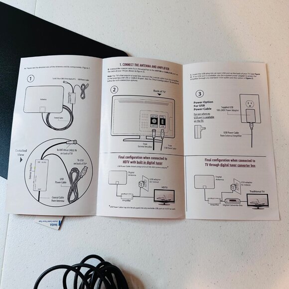 Amplified HD Digital TV Antenna HDTV Easy Install Indoor TV Antenna - Picture 13 of 14